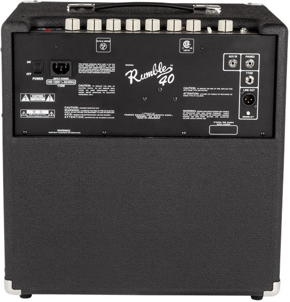 Fender Rumble 40 (V3), 120V Amp, Black/Silver - Remenyi House of Music