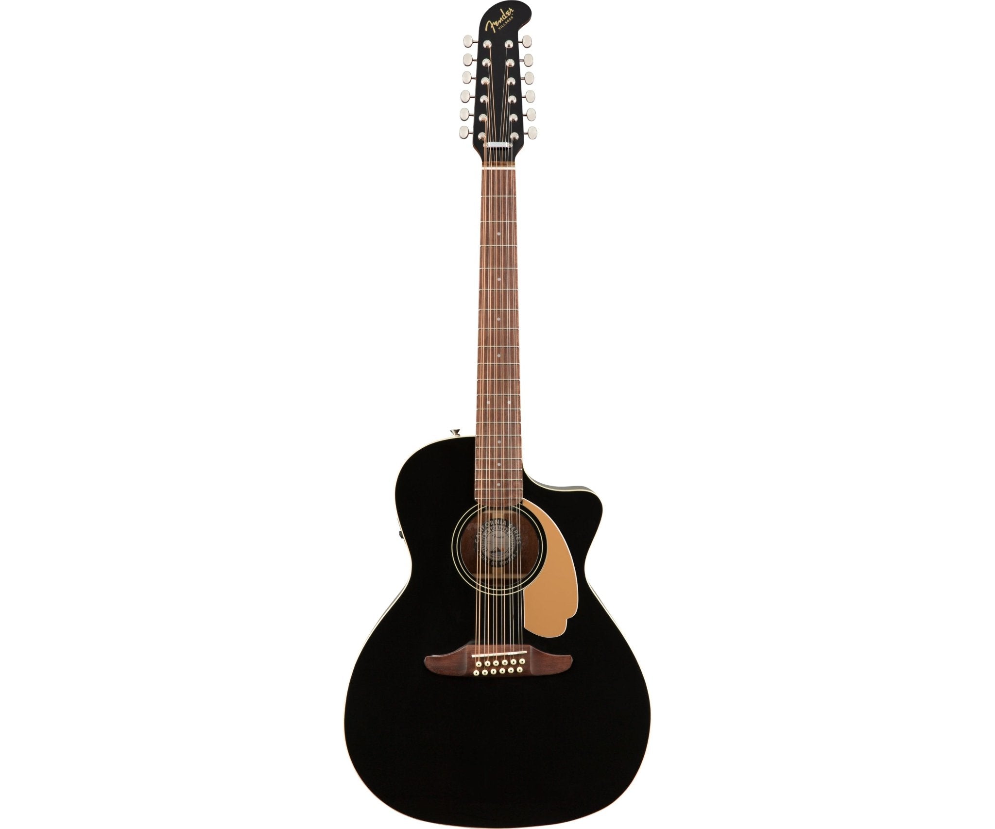 Fender Villager 12 - String Guitar, Walnut Fingerboard, Black V3 - Remenyi House of Music