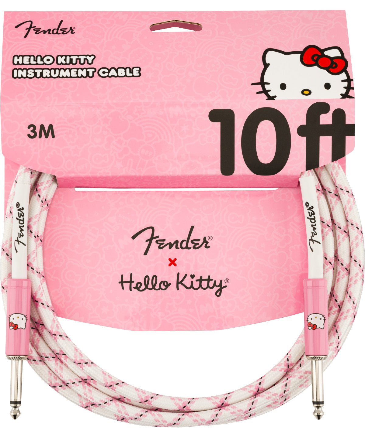 Fender® x Hello Kitty® White/Pink Woven Cable - Remenyi House of Music