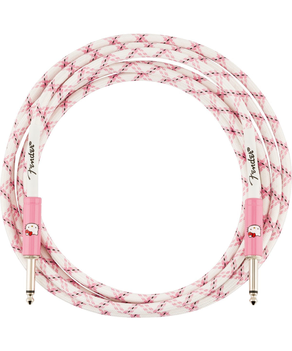 Fender® x Hello Kitty® White/Pink Woven Cable - Remenyi House of Music