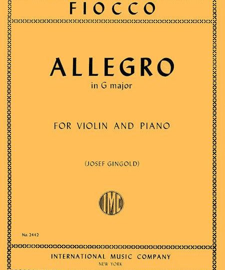 Fiocco, J.H. - Allegro in G Major - Remenyi House of Music