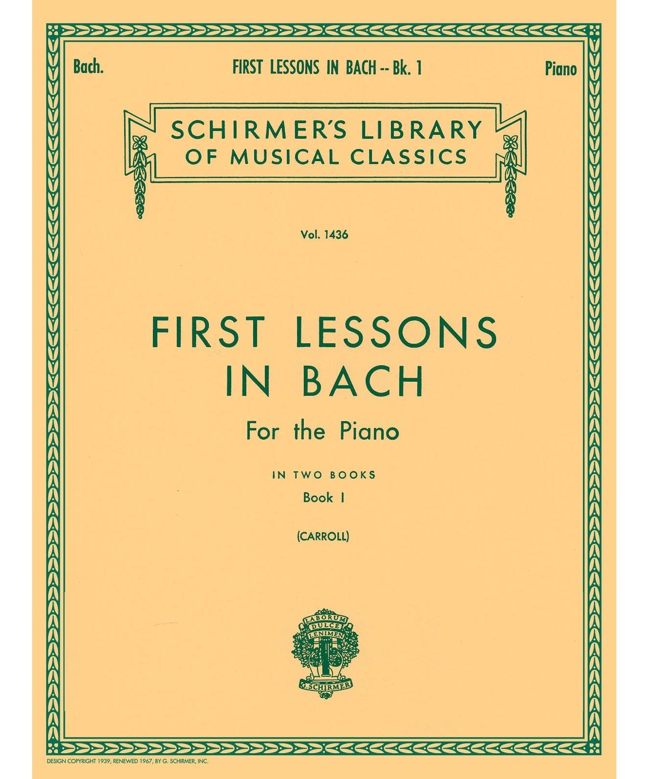 First Lessons in Bach - Book 1 - Remenyi House of Music