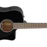 Fender CD-60SCE Dreadnought Guitar, Walnut Fingerboard, Black