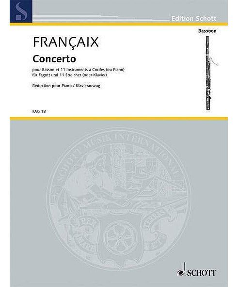 Francaix J. - Bassoon Concerto - Remenyi House of Music