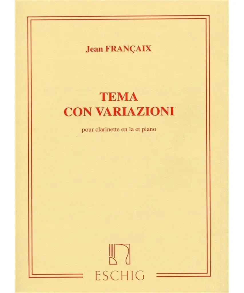 Francaix J. - Theme & Variations - Clarinet in A - Remenyi House of Music