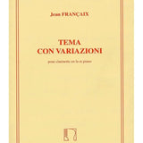 Francaix J. - Theme & Variations - Clarinet in A - Remenyi House of Music