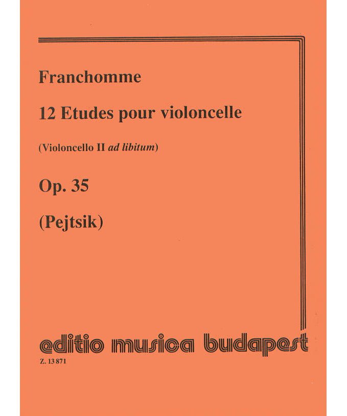 Franchomme, A. - 12 Etudes, Op. 35 (Violoncello II ad lib.) - Remenyi House of Music