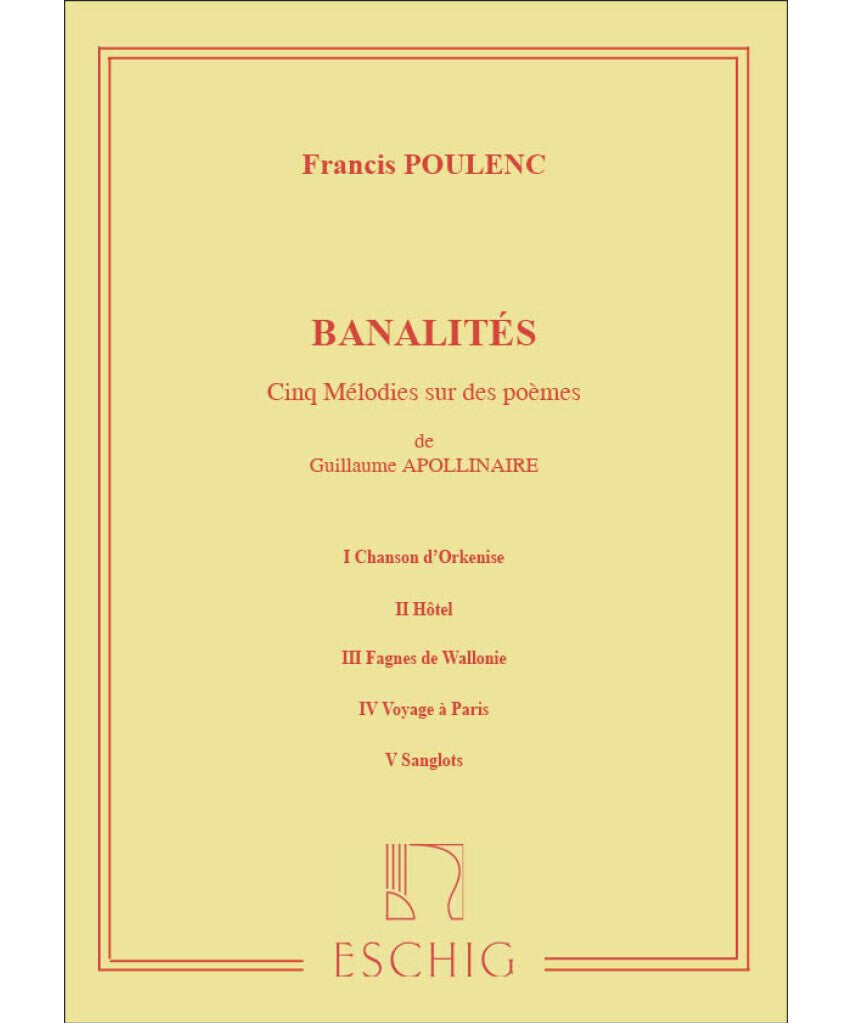 Francis Poulenc: Banalités - Remenyi House of Music