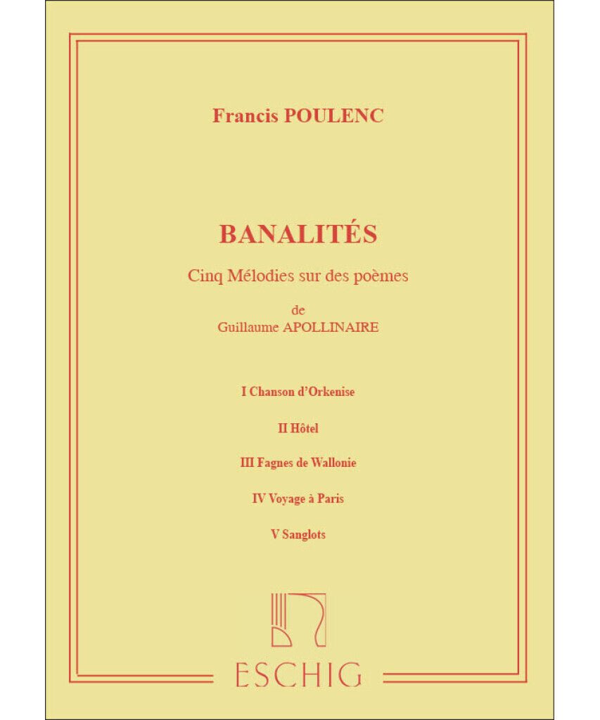 Francis Poulenc: Banalités - Remenyi House of Music