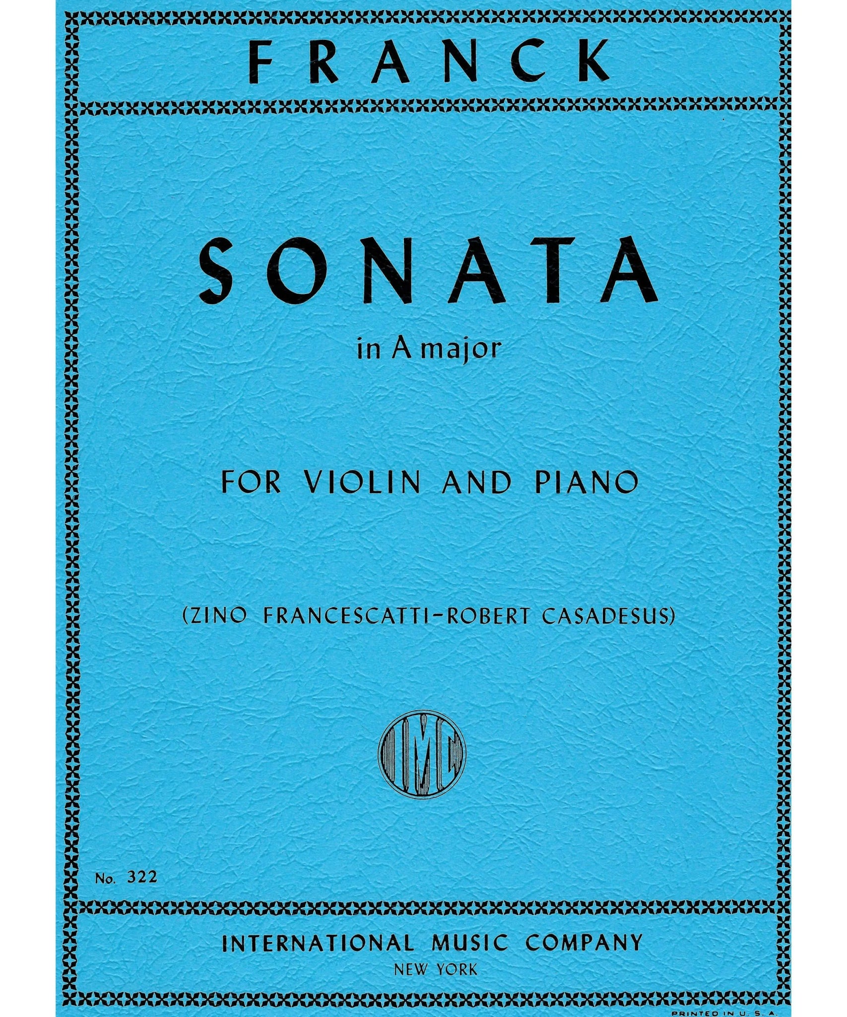 Franck, C. - Violin Sonata in A Major - Remenyi House of Music