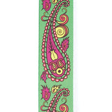 D’Addario JS 50MM Guitar Strap - Paisley Green