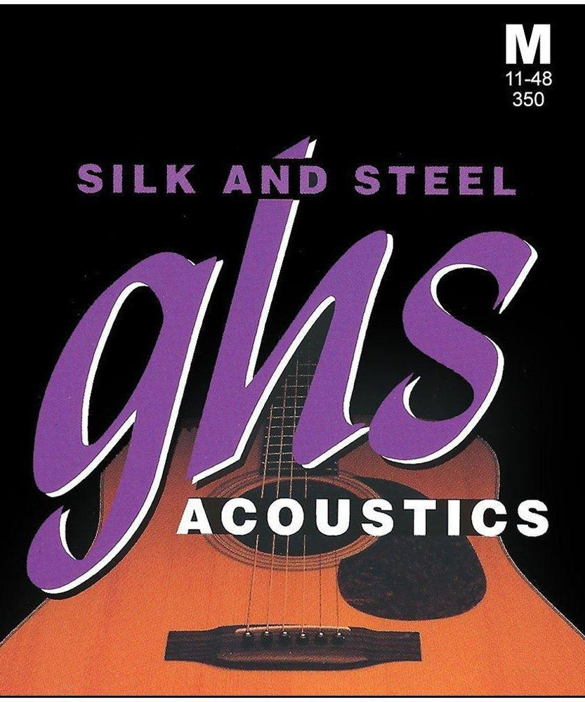 GHS 350 Silk n Steel 11 - 48 Medium Acoustic Guitar String Set - Remenyi House of Music