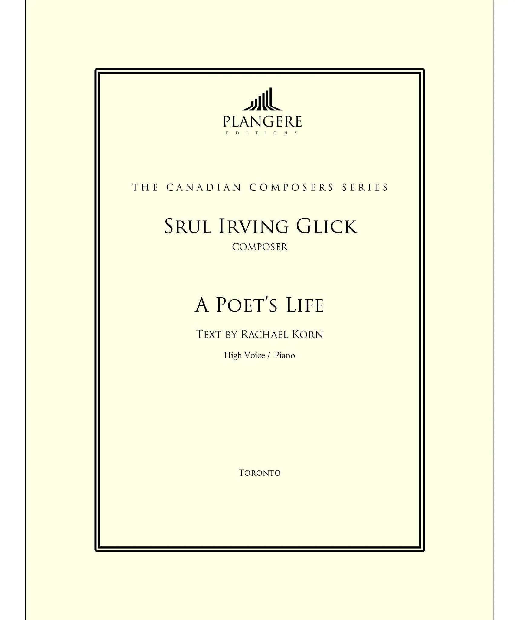 Glick, S.I. - A Poet's Life - 6 Songs for High Voice - Remenyi House of Music