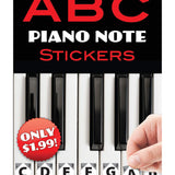 A B C Piano Note Stickers