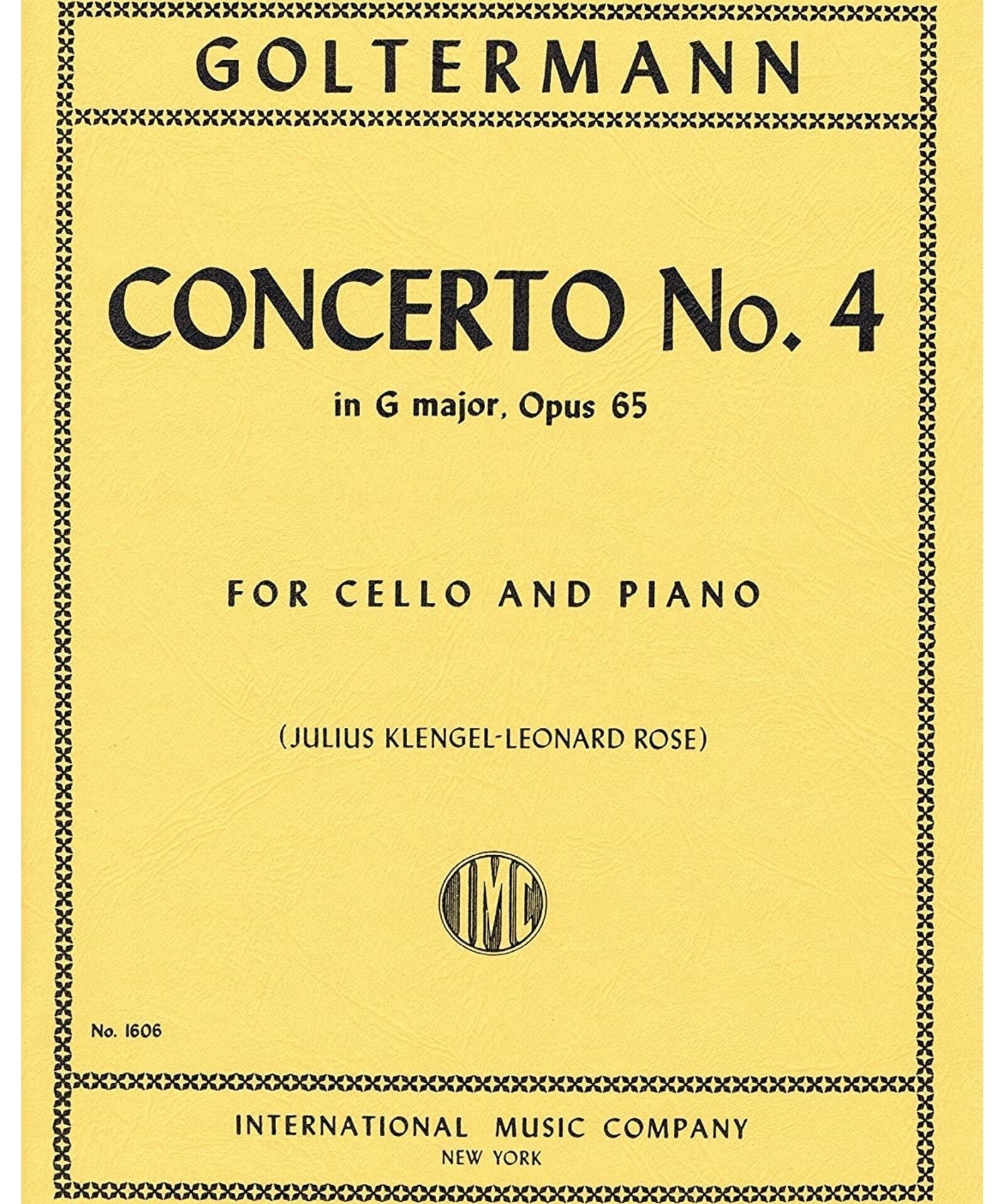 Goltermann G. - Cello Concerto 4 In G Op 65 - Remenyi House of Music