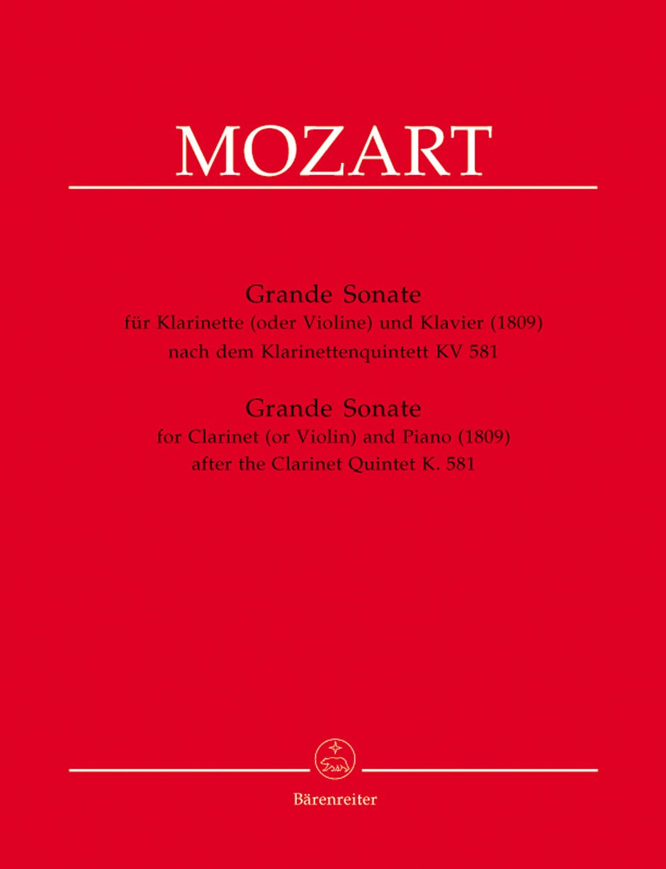 Grande Sonate for Clarinet (or Violin) and Piano in A major (1809) - Remenyi House of Music
