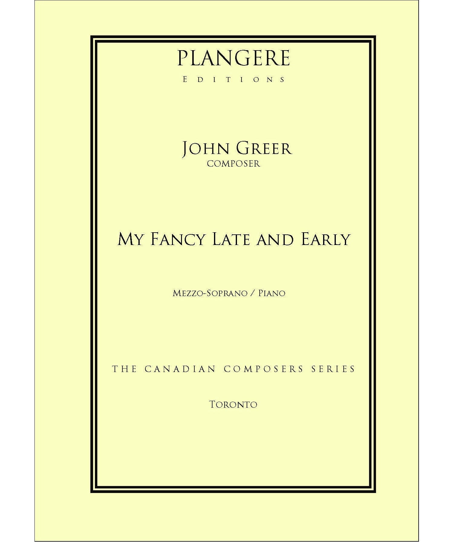 Greer J. - My Fancy Late & Early - Soprano - Remenyi House of Music