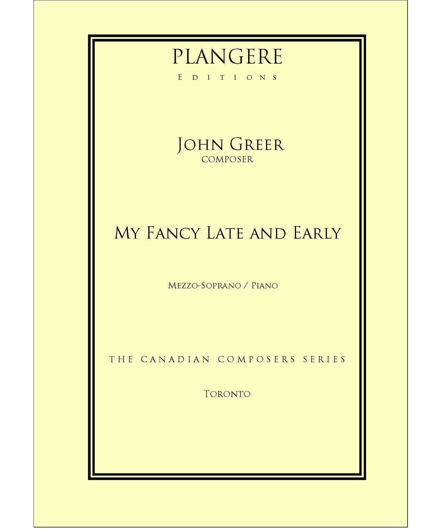 Greer J. - My Fancy Late & Early - Soprano - Remenyi House of Music