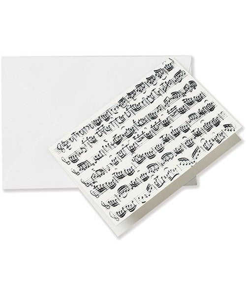 Greeting Card - Sheet Music (White) A6 - Remenyi House of Music