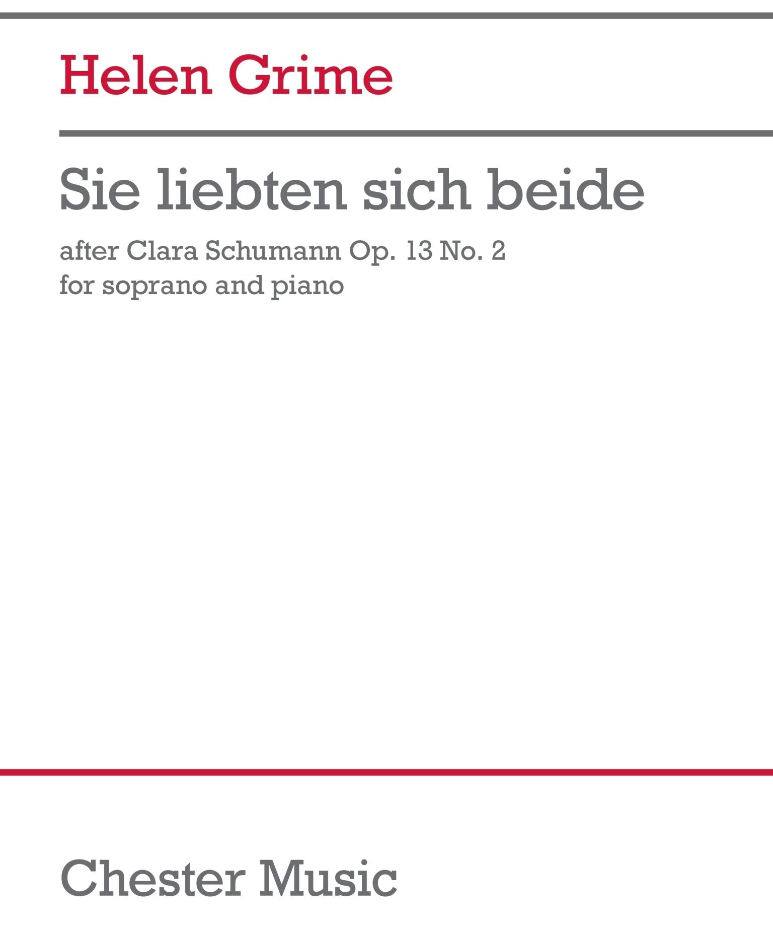 Grime, H. - Sie liebten sich beide (After Clara Schumann, Op. 13 No. 2) - Remenyi House of Music