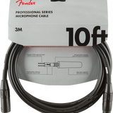 Fender Professional Series Microphone Cable, 10', Black