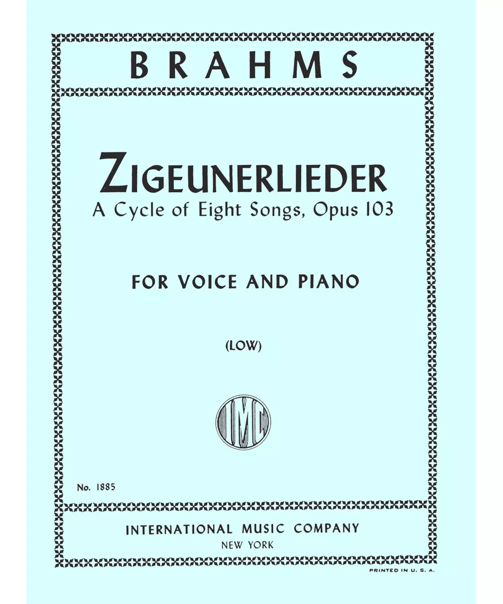 Gypsy Songs (Zigeunerlieder), Opus 103 (G. & E.): Low - Remenyi House of Music