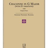 Handel G.F. - Chaconne In G With 21 Variations - Remenyi House of Music