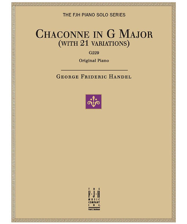 Handel G.F. - Chaconne In G With 21 Variations - Remenyi House of Music