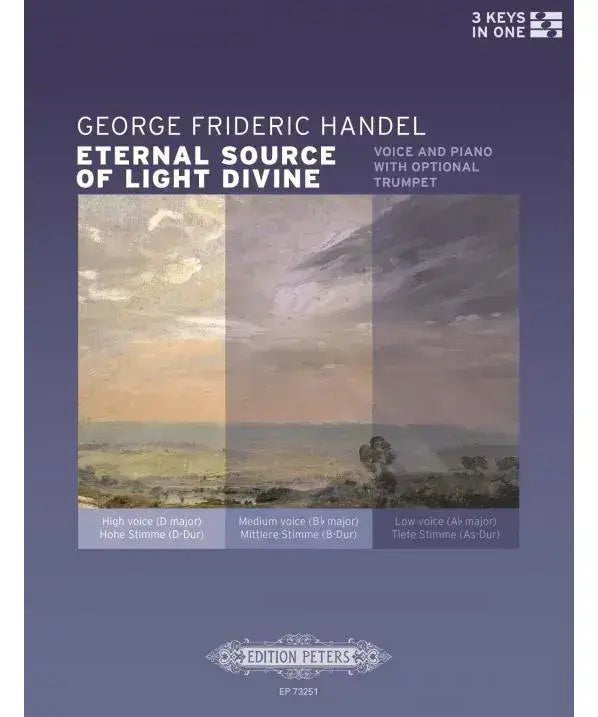 Handel, G.F. - Eternal Source of Light Divine for Voice & Piano (3 Keys in One: H./M./L. Voice) - Remenyi House of Music