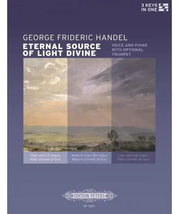 Handel, G.F. - Eternal Source of Light Divine for Voice & Piano (3 Keys in One: H./M./L. Voice) - Remenyi House of Music