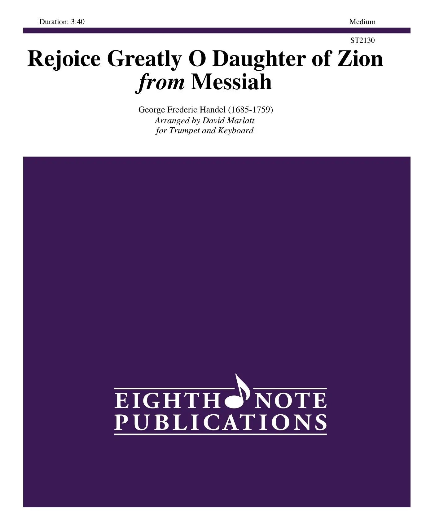 Handel, G.F. - Rejoice Greatly (arr. David Marlatt) - Remenyi House of Music