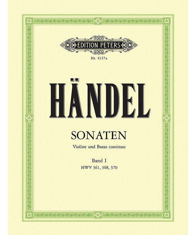 Handel, G.F. - Sonatas for Violin and Continuo, Vol. 1 - Remenyi House of Music