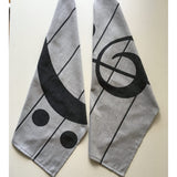 Tea Towel Set - Treble and Bass Clef Design