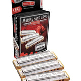 Hohner Marine Band 1896 Pro Pack 3 - piece Harmonica Set - Remenyi House of Music