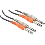 Hosa CSS203 Balanced Dual 1/4 TRS Male to Balanced Dual 1/4 TRS Male Patch Cable 1M - Remenyi House of Music