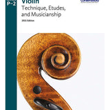 RCM 2021 Violin Technique, Etudes & Musicianship Prep-Level 2