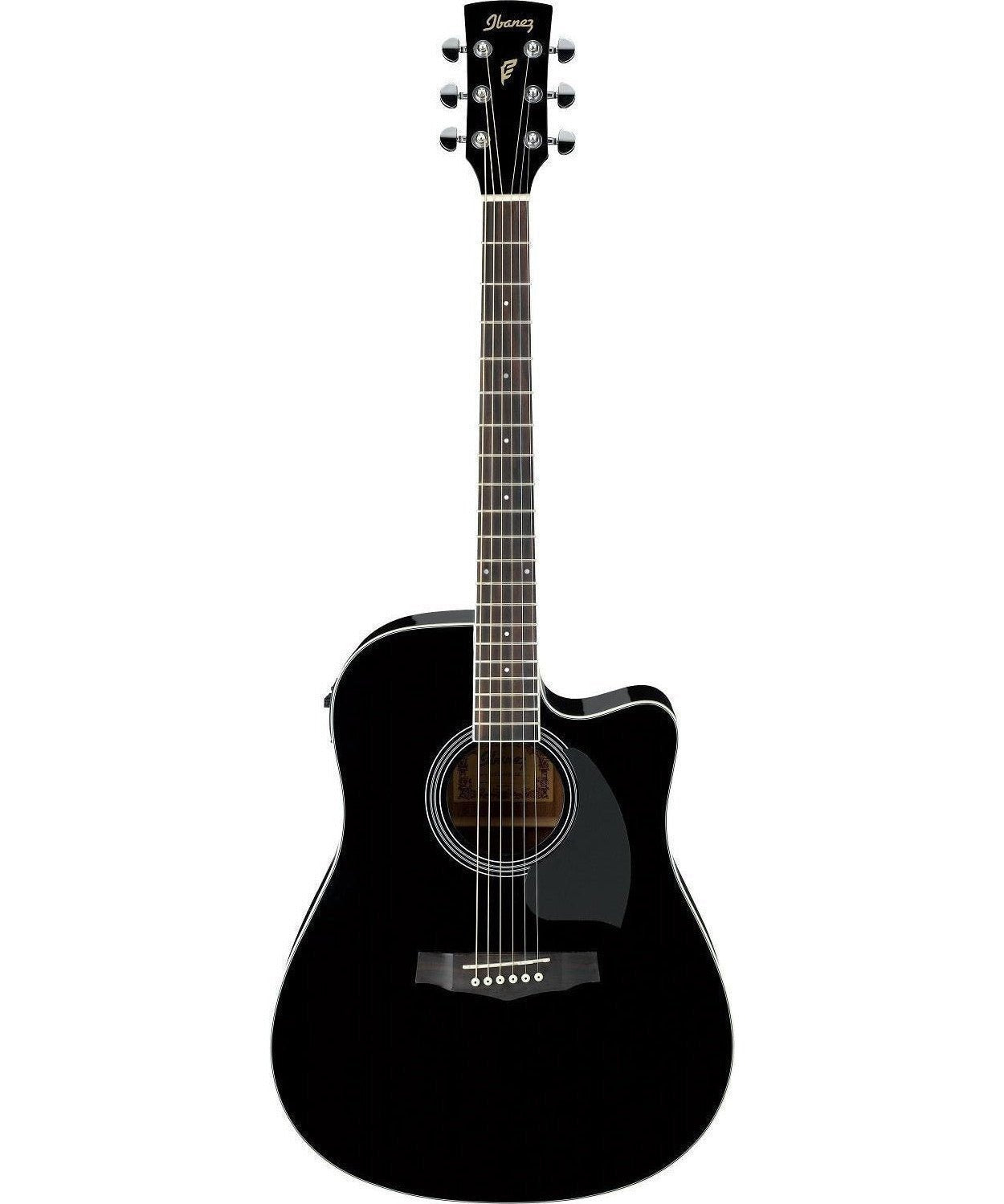 Ibanez PF15ECE - BK PF Series 6 String Acoustic Electric Guitar in Black High Gloss - Remenyi House of Music