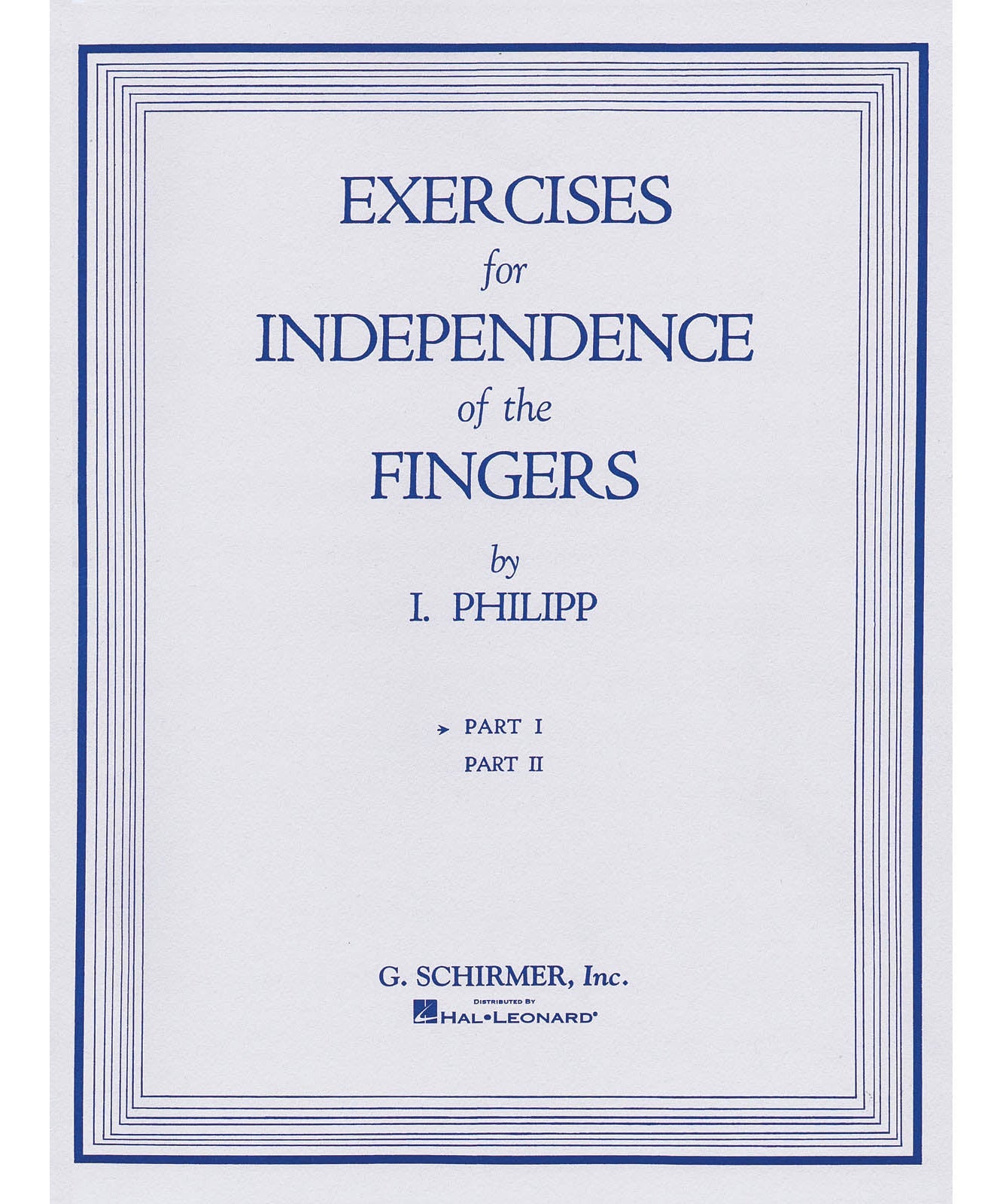 Isidor Phillip - Exercises for Independence of Fingers - Book 1 - Remenyi House of Music