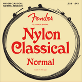 Fender Nylon Acoustic Strings, 130 Clear/Silver, Ball End, Gauges .028-.043, (6)