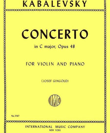 Kabalevsky D. - Violin Concerto in C Op. 48 - Remenyi House of Music