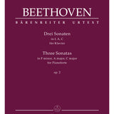 Beethoven L. - Trois sonates pour piano en fa mineur, la majeur, ut majeur op. 2