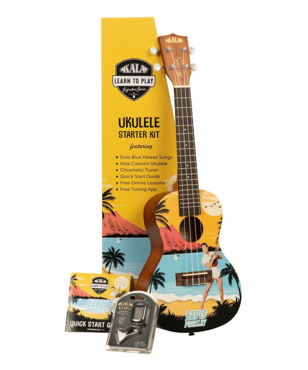 Kala Learn to Play Concert Ukulele Elvis Blue Hawaii - Remenyi House of Music