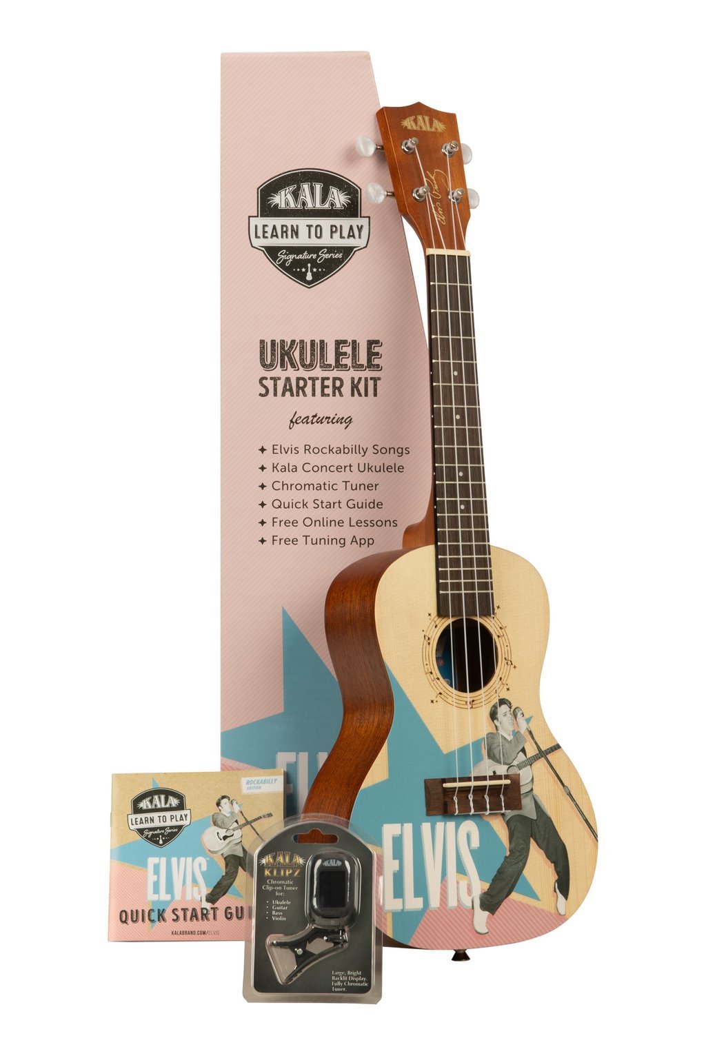 Kala Learn to Play Elvis Rockabilly Concert Ukulele Starter Kit - Remenyi House of Music