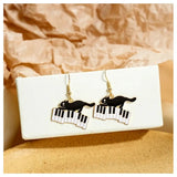 Kitty Cat on Keys Earrings - Remenyi House of Music