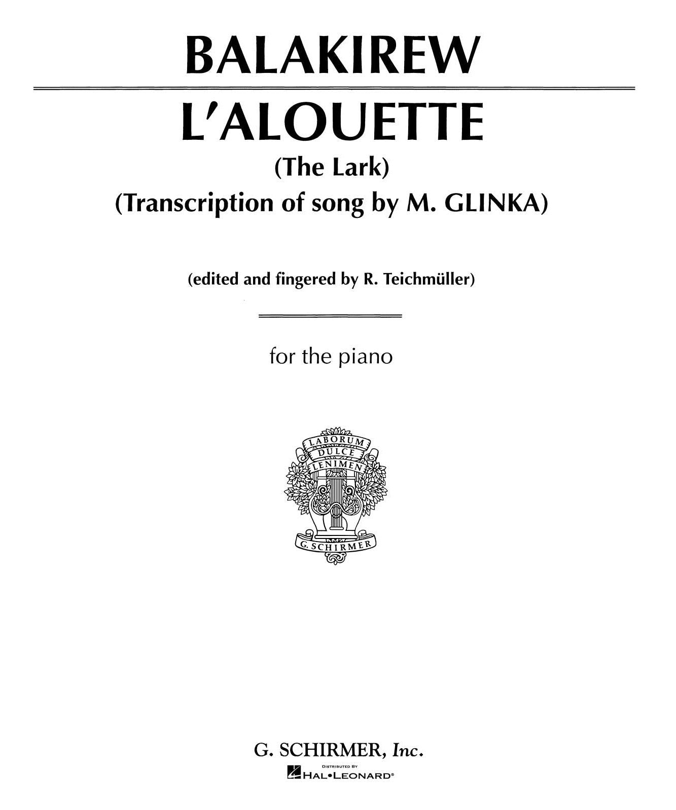 L'Alouette (The Lark) - Remenyi House of Music