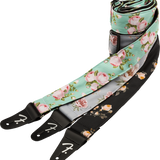 Fender Floral Strap, Black, 2"