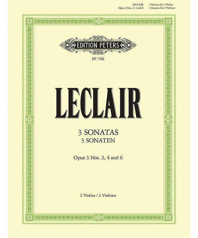 Leclair, J.M. - 3 Sonatas for 2 Violins - Remenyi House of Music