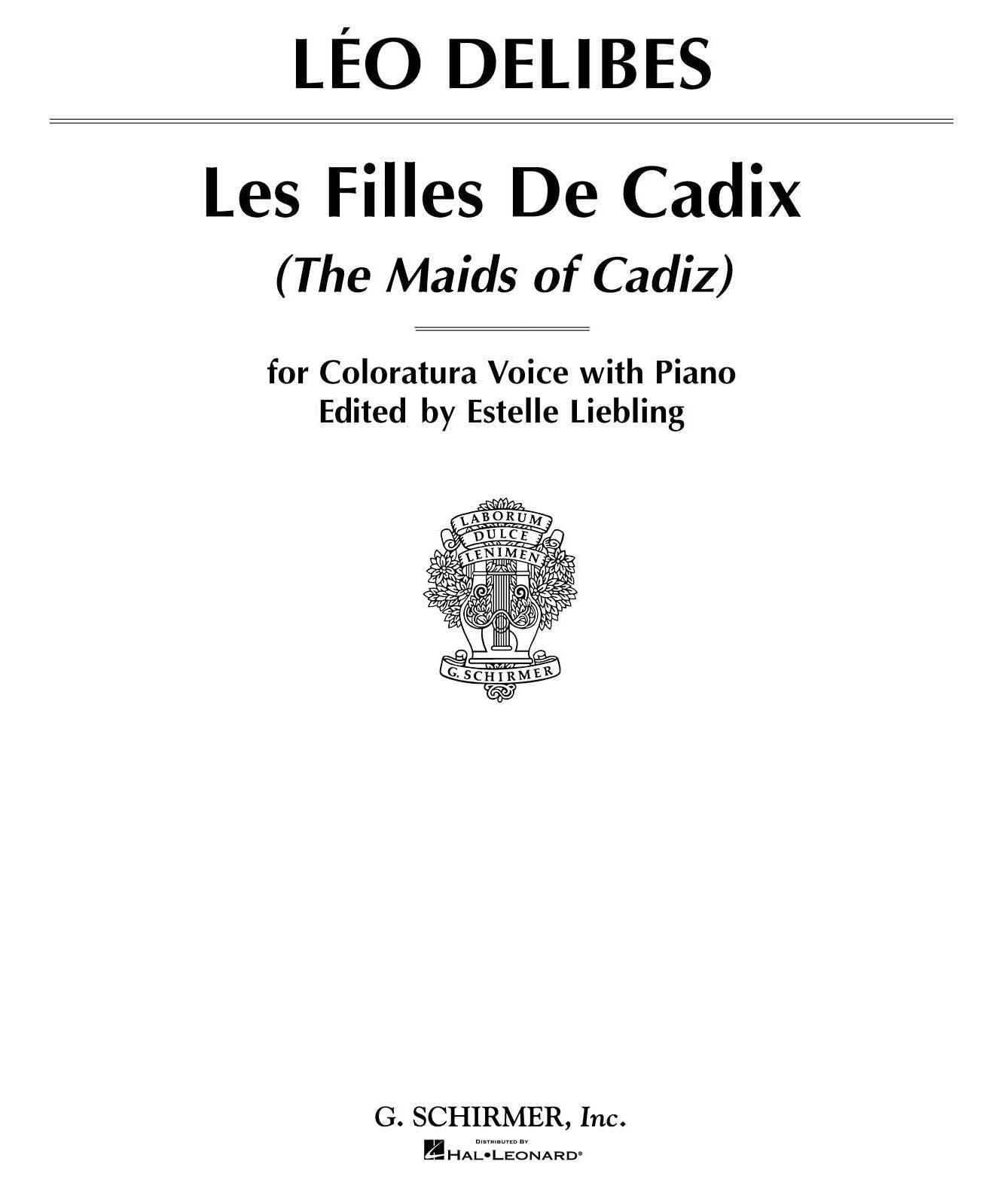 Les filles de Cadix (The Maids of Cadiz) - Remenyi House of Music