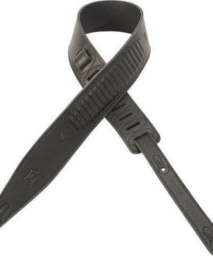 Levy's MG317MTO - BLK Garmnet Leather Guitar Strap - Remenyi House of Music