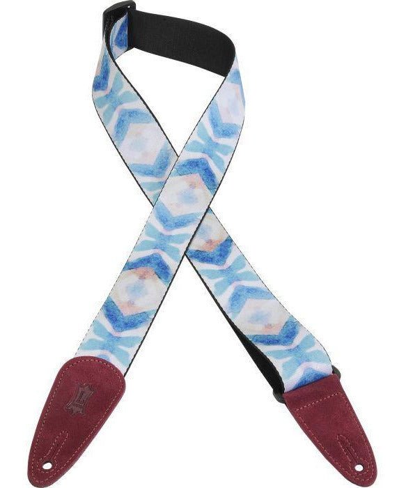 Levy's MPSDS2 - 007 Polyester Guitar Strap, Blue Butterfly Ink - Remenyi House of Music